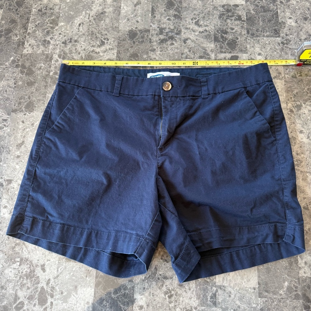 Women's Navy Casual Cotton Chino Shorts